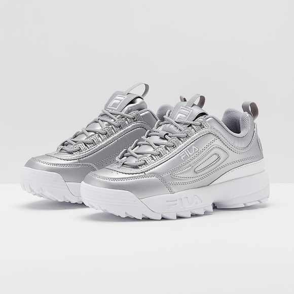 Silver Fila chunky sneakers - Picture 1 of 5